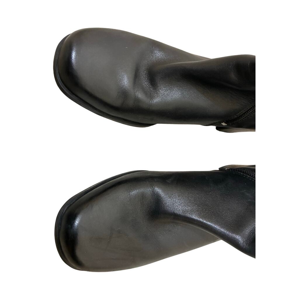 Clarks Black Leather Ankle Booties Women’s Size 9 Comfort Casual Boots Edgy Goth - Picture 6 of 7